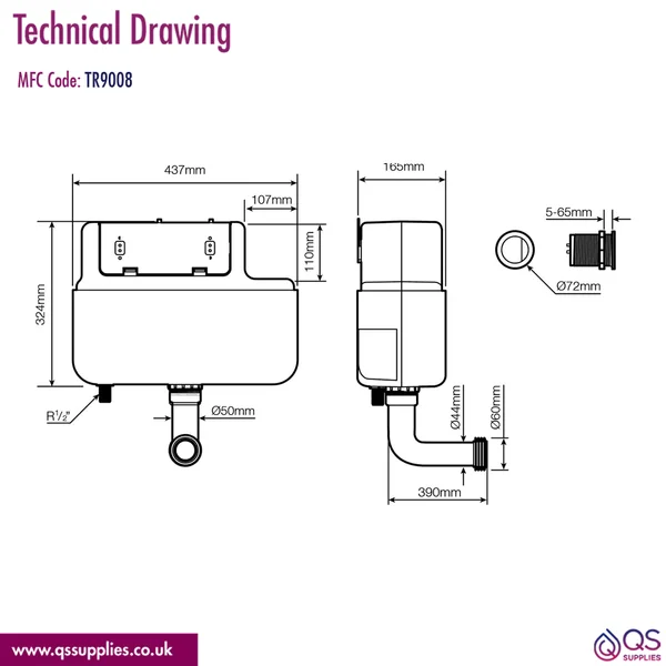 Technical drawing QS-V116384 / TR9008