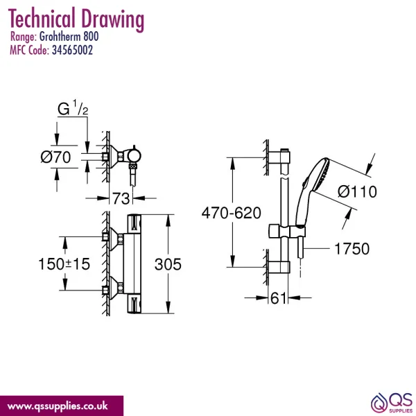 Technical drawing QS-V115433 / 34565002