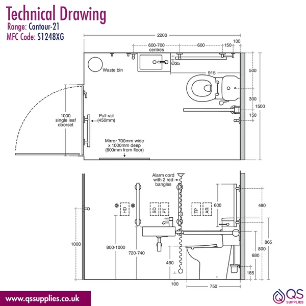 Technical drawing QS-V115809 / S1248XG