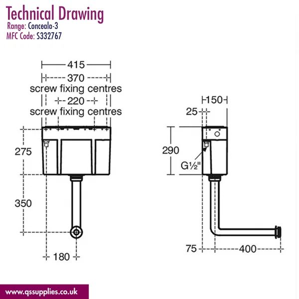 Technical drawing QS-V115814 / S332767