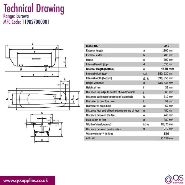 Technical drawing QS-V116787 / 119827000001