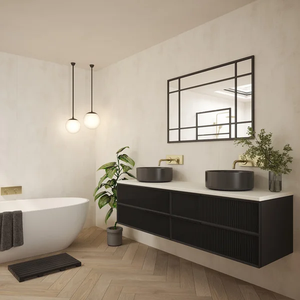 Additional image of Nuance Tongue and Groove Wall Panel - Warm Plaster - 1200mm x 2420mm