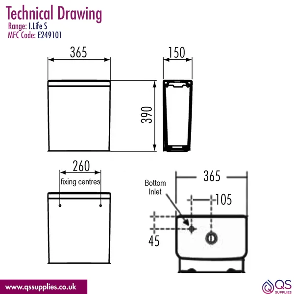 Technical drawing QS-V114307 / E249101