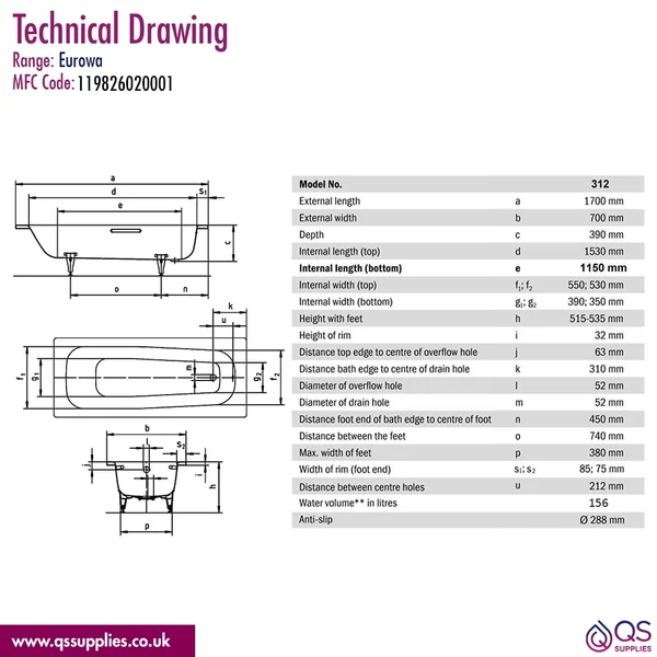 Technical drawing QS-V114313 / 119826020001