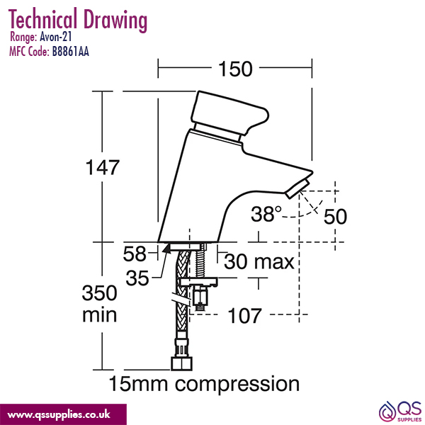 Technical drawing QS-V115843 / B8861AA