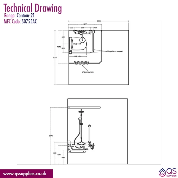 Technical drawing QS-V115869 / S0755AC