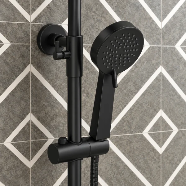 Alternate image of Joseph Miles Novara Thermostatic Bar Shower Mixer Valve With Riser Rail Kit