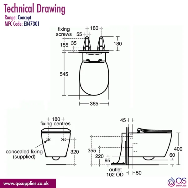 Technical drawing QS-V116794 / E047301