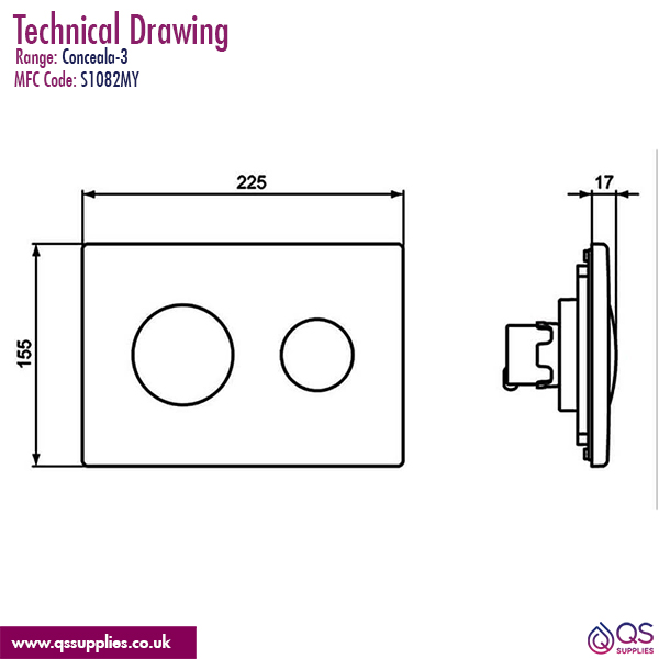 Technical drawing QS-V115816 / S1082MY