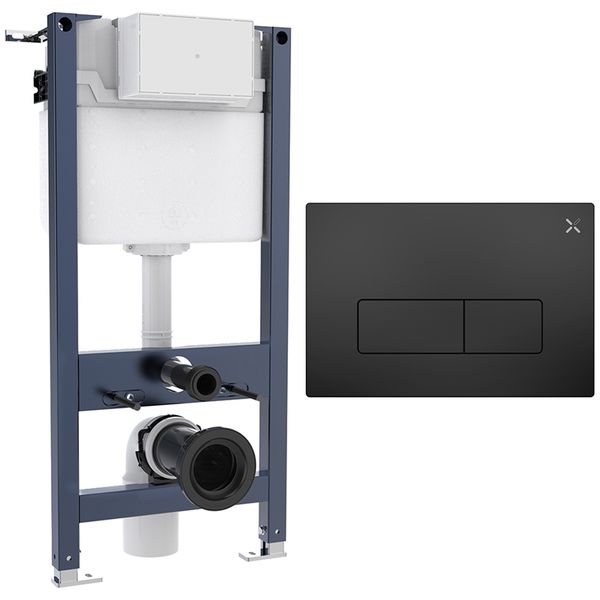 Additional image of Crosswater MPRO Slimp Depth WC Support Frame with Concealed Cistern and Flush Plate