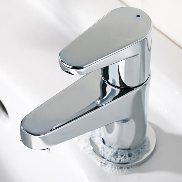 Additional image of Bristan Quest Chrome Basin Taps - Flat Lever Handles - Deck Mounted