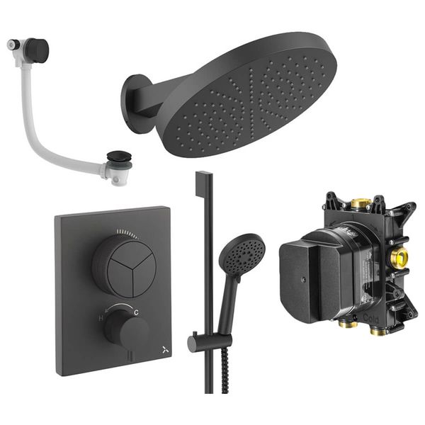 Alternate image of Crosswater MPRO 3 Outlet Thermostatic Shower Set with Slide Rail Kit