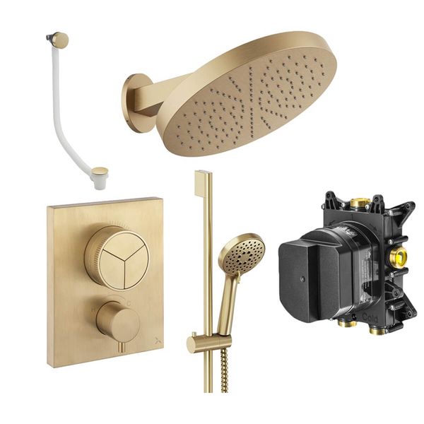 Alternate image of Crosswater MPRO 3 Outlet Thermostatic Shower Set with Slide Rail Kit