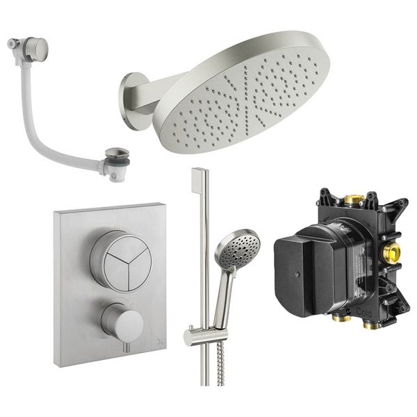 Alternate image of Crosswater MPRO 3 Outlet Thermostatic Shower Set with Slide Rail Kit