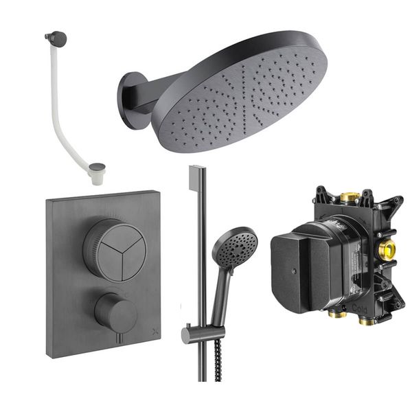 Alternate image of Crosswater MPRO 3 Outlet Thermostatic Shower Set with Slide Rail Kit