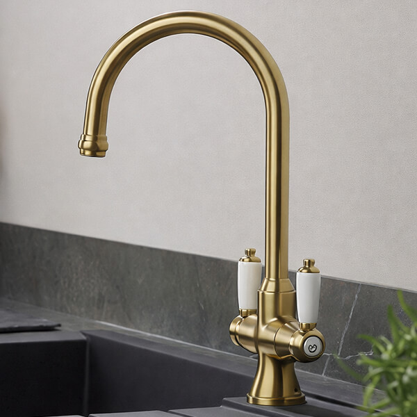 Alternate image of Bristan Renaissance Traditional Kitchen Sink Mixer Tap - Swivel Spout - Easyfit Base