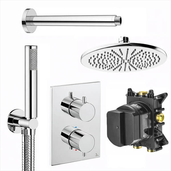 Alternate image of Crosswater MPRO Thermostatic Shower Set 3 with Ceiling Mounted Arm and Shower Head
