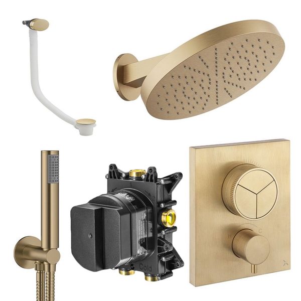 Alternate image of Crosswater MPRO Thermostatic Concealed Mixer Valve with Shower Head and Handset