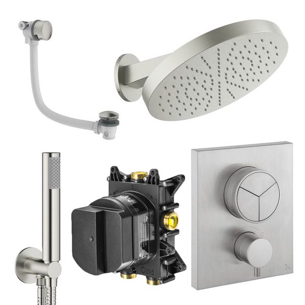 Alternate image of Crosswater MPRO Thermostatic Concealed Mixer Valve with Shower Head and Handset