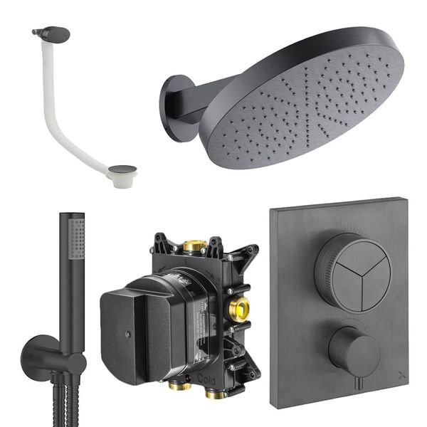 Alternate image of Crosswater MPRO Thermostatic Concealed Mixer Valve with Shower Head and Handset