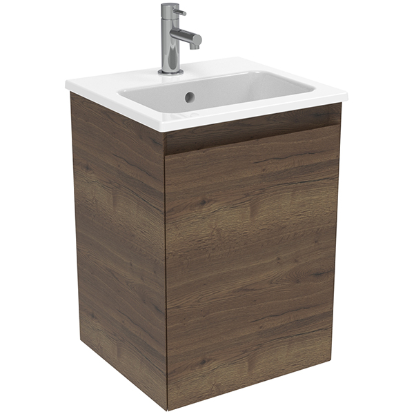 Alternate image of Saneux Uni Wall Hung Vanity Unit - 400 x 530mm - Handle-Less - Reversible Door
