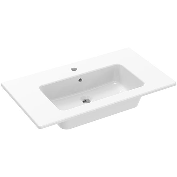 Alternate image of Saneux Uni Contemporary Wall Hung Vanity Unit - Handle-Less - 1 Drawer - 400mm High