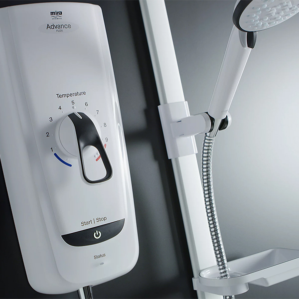 Alternate image of Mira Advance Flex Electric Thermostatic Shower with Kit - White and Chrome