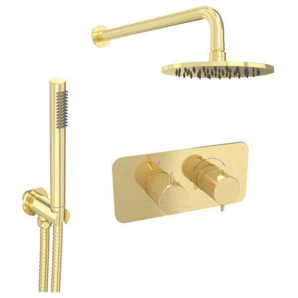 Alternate image of Saneux Eden Concealed Thermostatic Shower Kit with Slim Handset - 2 Control - 2 Outlet