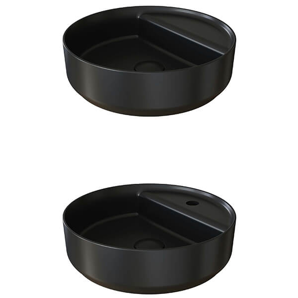 Alternate image of Saneux Oxford Round Fluted Floorstanding Vanity Unit - 1 Door - 410 x 730mm