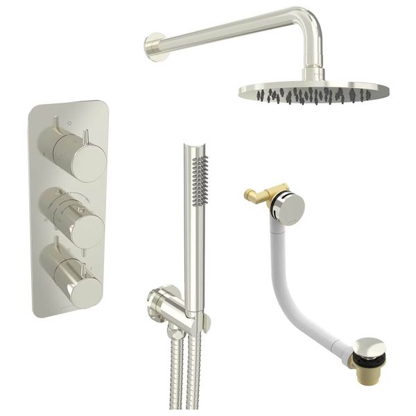 Alternate image of Saneux Eden Concealed Thermostatic Shower Set with Slim Handset - 3 Control - 3 Outlet