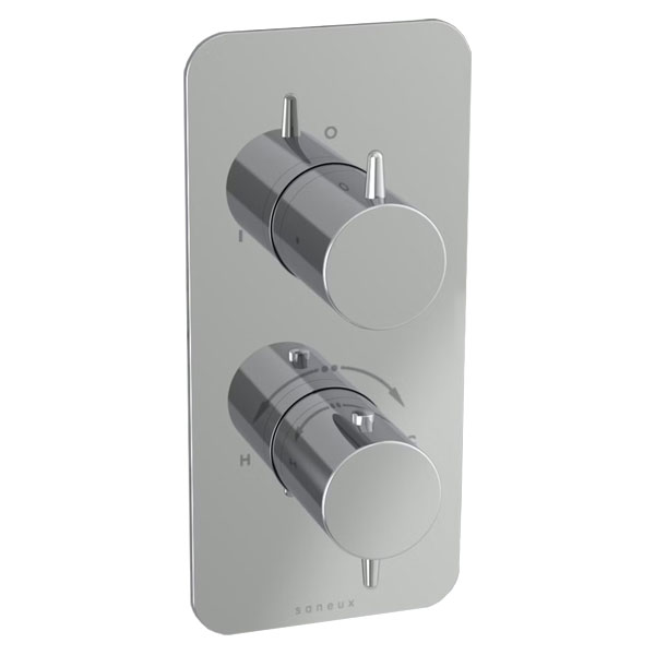 Saneux Eden Concealed Thermostatic Shower Valve Kit with Stick Handle - 215 x 100mm