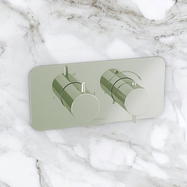 Alternate image of Saneux Eden Concealed Thermostatic Shower Valve Kit with Stick Handle - 215 x 100mm