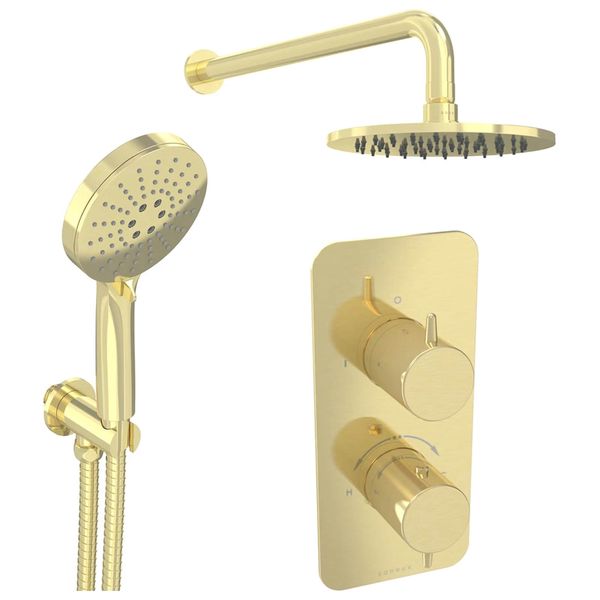 Alternate image of Saneux Eden Concealed Thermostatic Shower Set with 3 Function Handset and Head - 2 Outlets