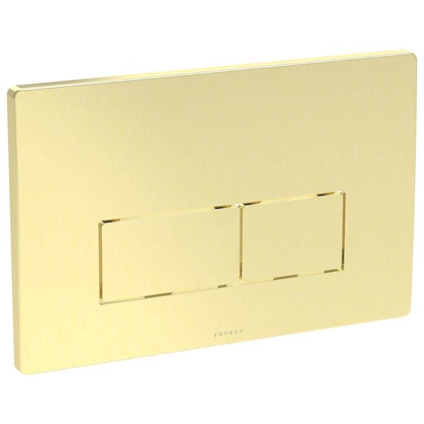 Additional image of Saneux Flushe 2.0 Flush Plate with Dual Buttons - Stainless Steel - 247 x 160mm