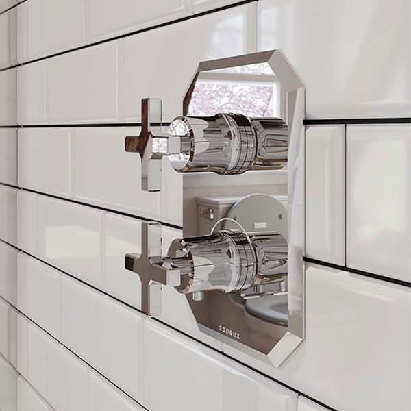 Additional image of Saneux Cromwell Chrome Handle and Plate Finish Kit - Rectangular Trim