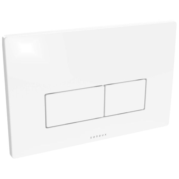 Additional image of Saneux Flushe 2.0 Rectangular ABS Plastic Flush Plate with Dual Buttons - 247 x 160mm
