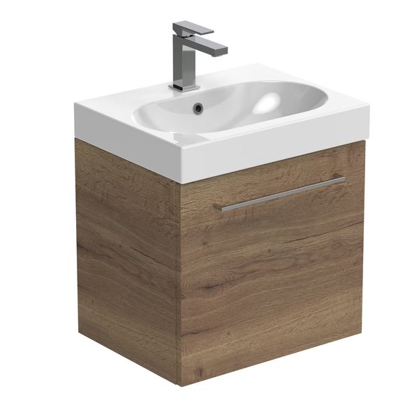 Saneux Austen Wall Mounted Contemporary Vanity Unit - 1 Drawer