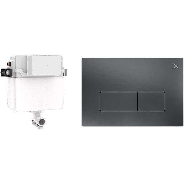 Alternate image of Crosswater MPRO Dual Flush Concealed Cistern with Flush Plate - 4 and 6 Litres