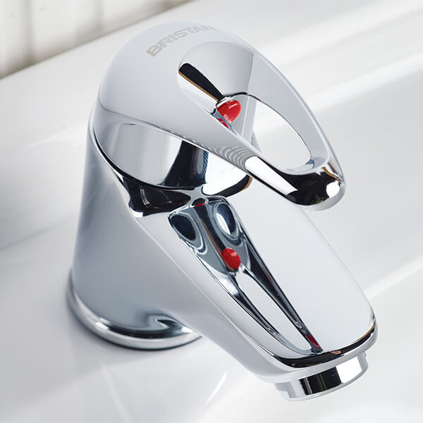 Additional image of Bristan Java Pair of Chrome Finish Basin Pillar Taps - Loop Lever