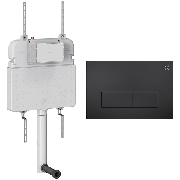 Crosswater MPRO Slimline Dual Flush Concealed Cistern 4 and 6 Litres with Flush Plate