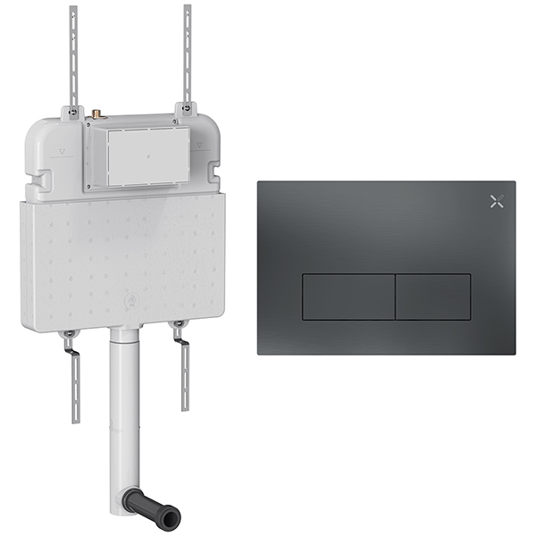 Alternate image of Crosswater MPRO Slimline Dual Flush Concealed Cistern 4 and 6 Litres with Flush Plate