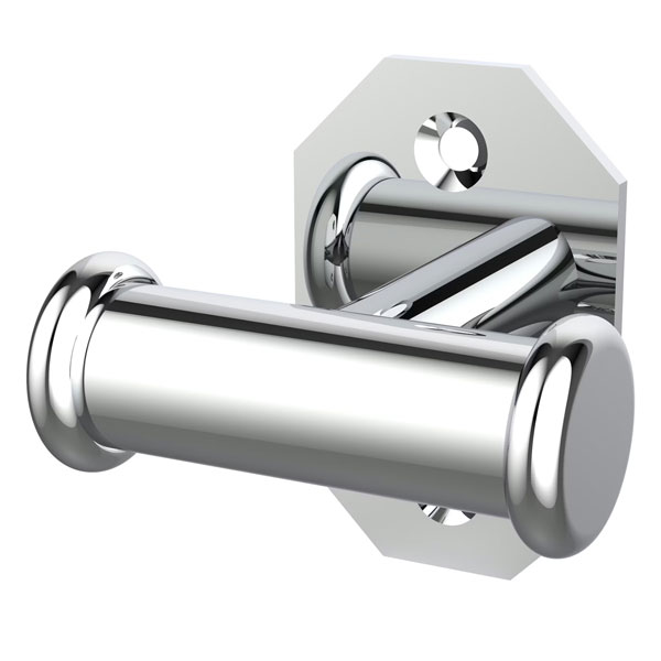 Saneux Cromwell Wall Mounted Chrome Double Robe Hook