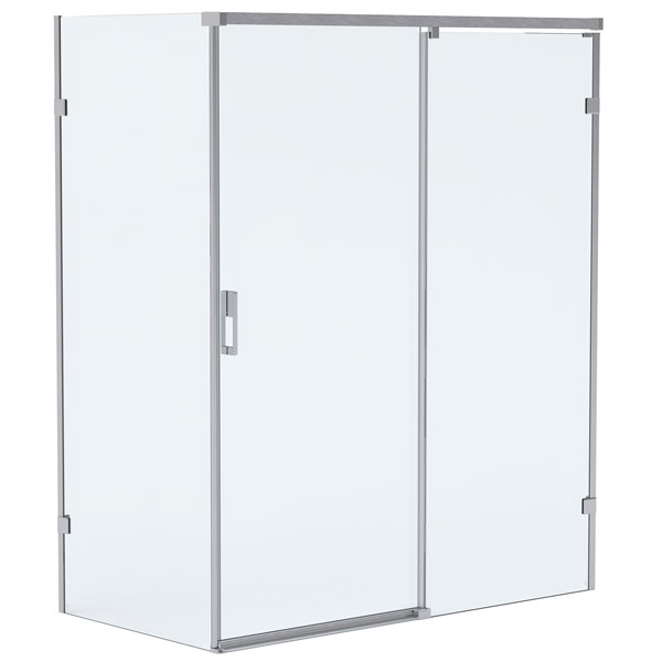 Roman Liberty-8 Framed Sliding Door for Corner Fitting - 8mm Clear Glass - 2000mm Height
