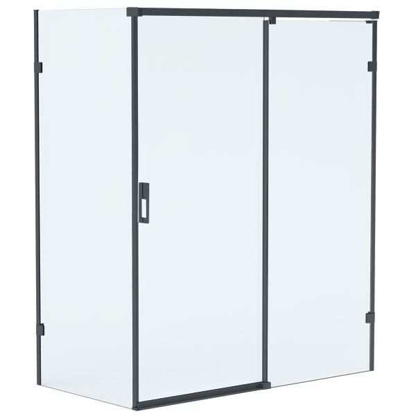 Additional image of Roman Liberty-8 Framed Sliding Door for Corner Fitting - 8mm Clear Glass - 2000mm Height