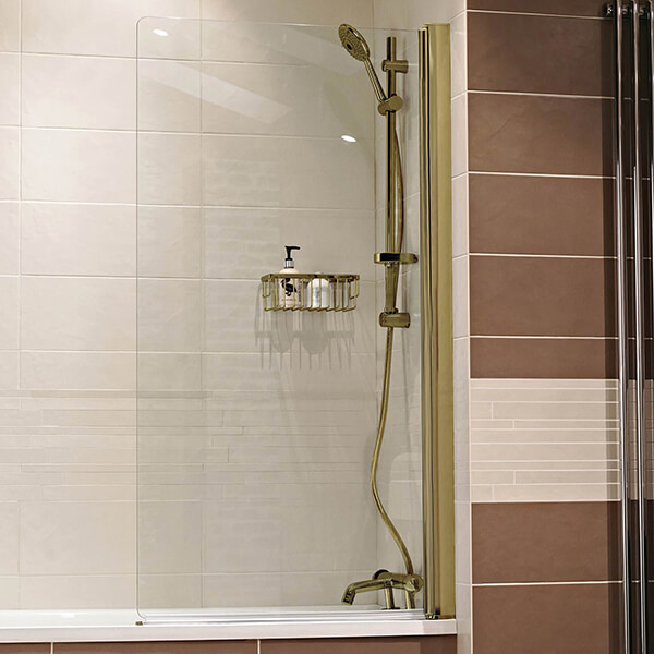 Alternate image of Roman Haven-8 Frameless Straight Pivot Bath Screen - 835 x 1500mm
