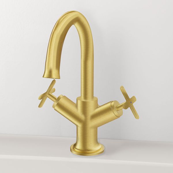 Alternate image of VitrA Origin Classic Basin Mixer Tap with Curved Spout - Deck Mounted