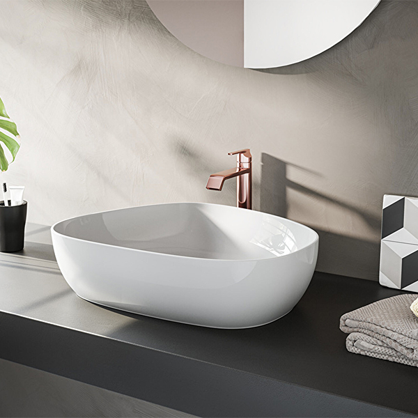 Alternate image of VitrA Suit Contemporary Tall Basin Mixer Tap - Long Spout - Stick Handle - 264mm High