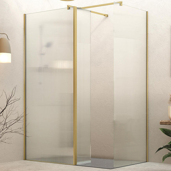 Alternate image of Roman Haven Select Wetroom Shower Screen - Fluted Glass - Reversible