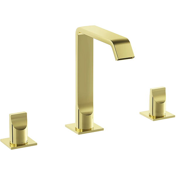 Additional image of VitrA Suit Contemporary 3 Hole Basin Mixer Tap - Knob Handles