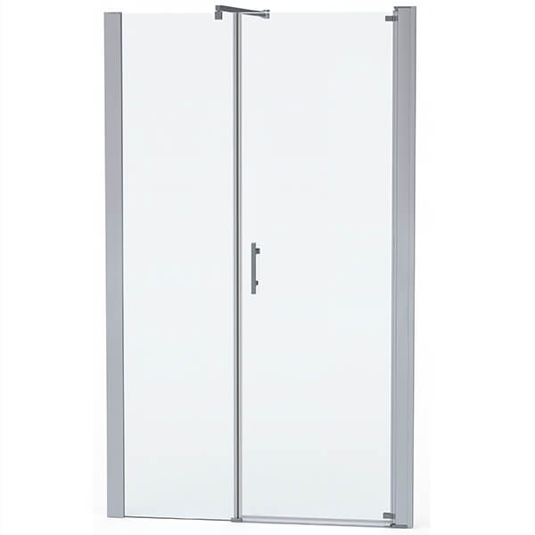 Roman Innov8 Pivot Shower Door with In-line Panel - Clear Glass - Reversible - Alcove Fitting